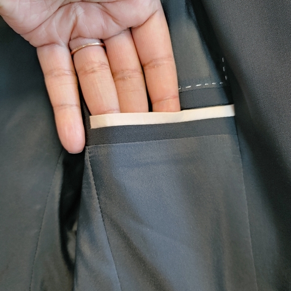 Boss Hugo Boss Women's Jabina Wool Blend Jacket Sz 10 Minimalist Classic Preppy - Picture 13 of 14